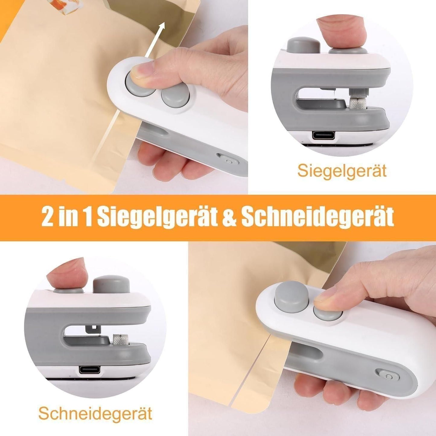 Portable Mini Sealing Machine, Handheld Packet Sealer for Food, Snacks, Chips, Fresh Storage, Plastic Bags Sealing Machine