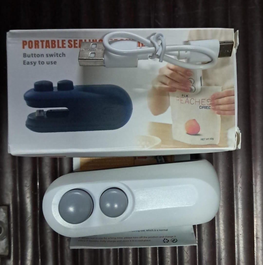 Portable Mini Sealing Machine, Handheld Packet Sealer for Food, Snacks, Chips, Fresh Storage, Plastic Bags Sealing Machine