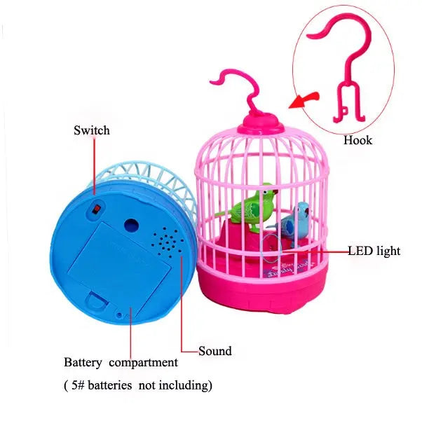 Talking Bird Voice Controlled Singing Interactive Play for Kids Dual Birds