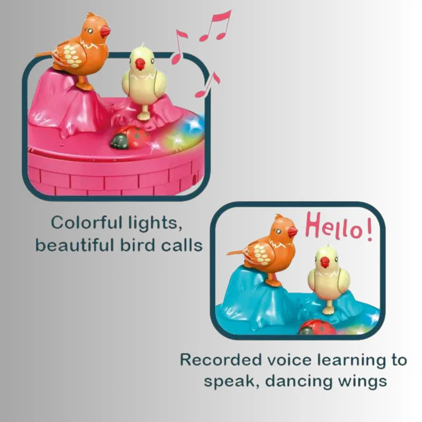Talking Bird Voice Controlled Singing Interactive Play for Kids Dual Birds