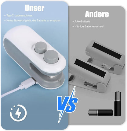 Portable Mini Sealing Machine, Handheld Packet Sealer for Food, Snacks, Chips, Fresh Storage, Plastic Bags Sealing Machine